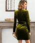 Long sleeve deep V-neck pencil skirt - ROUTINE FASHION